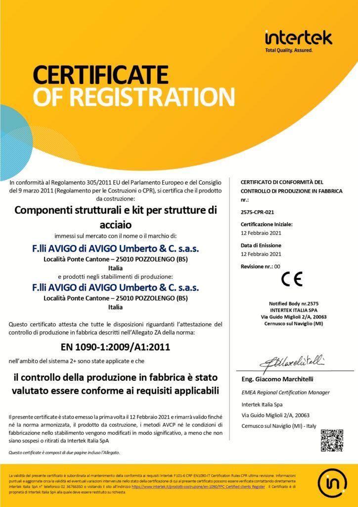 Certificazioni di qualità - Carpenteria metallica Brescia | Lavorazione metalli, piegatura, saldatura e realizzazione di strutture metalliche su misura a Brescia